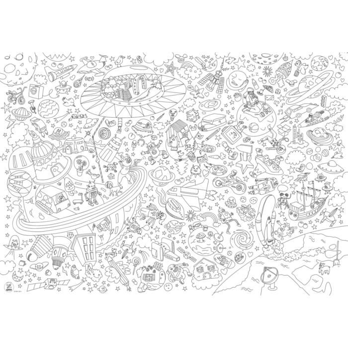 Giant Coloring Cosmos Poster Omy For Girls And Boys tout Coloriage Poster
