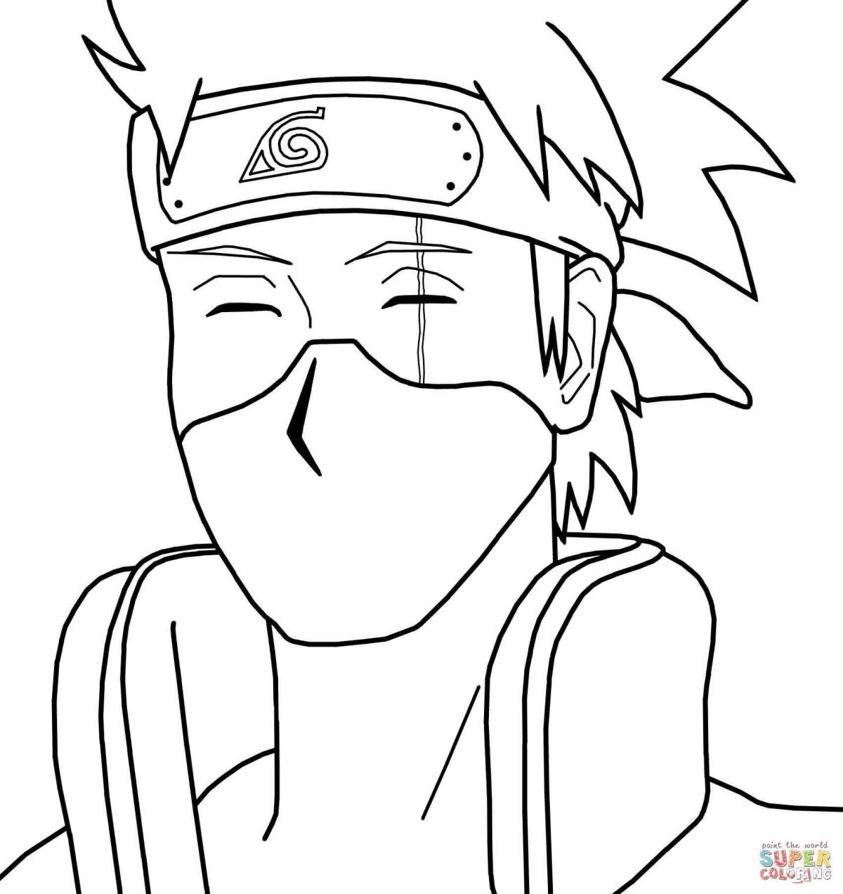 Coloriage Naruto Sasuke  GreatestColoringBook.com