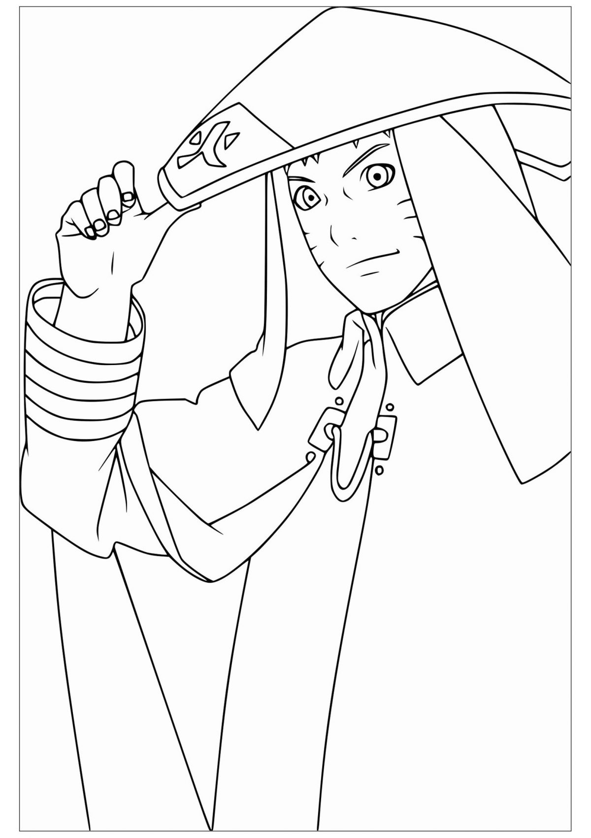 Coloriage Tsunade Naruto À Imprimer concernant Dessin De Naruto