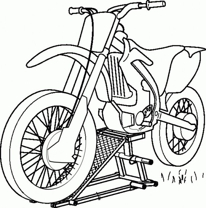 Online Printable Coloring Page Of Dirt Bike For Boys Free encequiconcerne Moto Cross A Dessiner