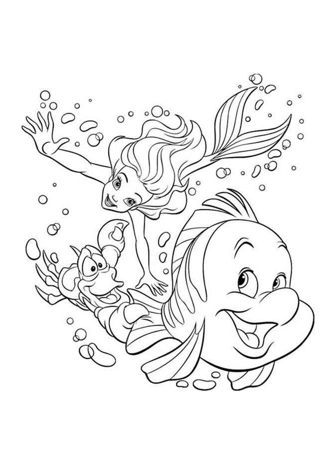 Polochon À Colorier – Coloriage La Petite Sirène (Ariel concernant Dessin A Imprimer Arielle La Petite Sirene
