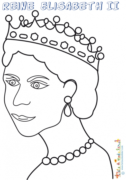 Reine Elisabeth 2, Coloriage À Imprimer – Coloriage Reine encequiconcerne Dessin De L Angleterre