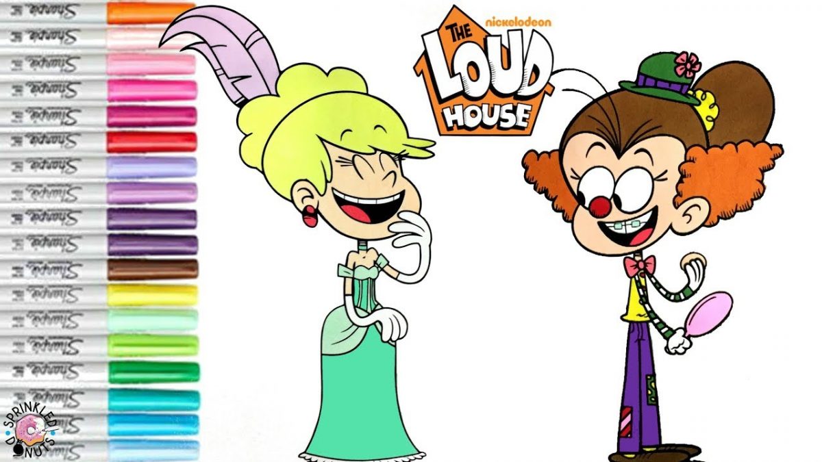 The Loud House Coloring Book Luan Loud Clown Leni Loud dedans Coloriage