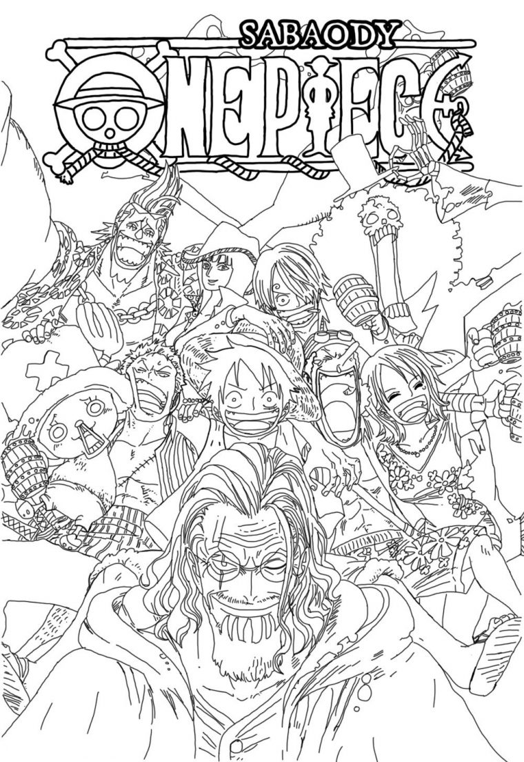 coloring pages of one piece
