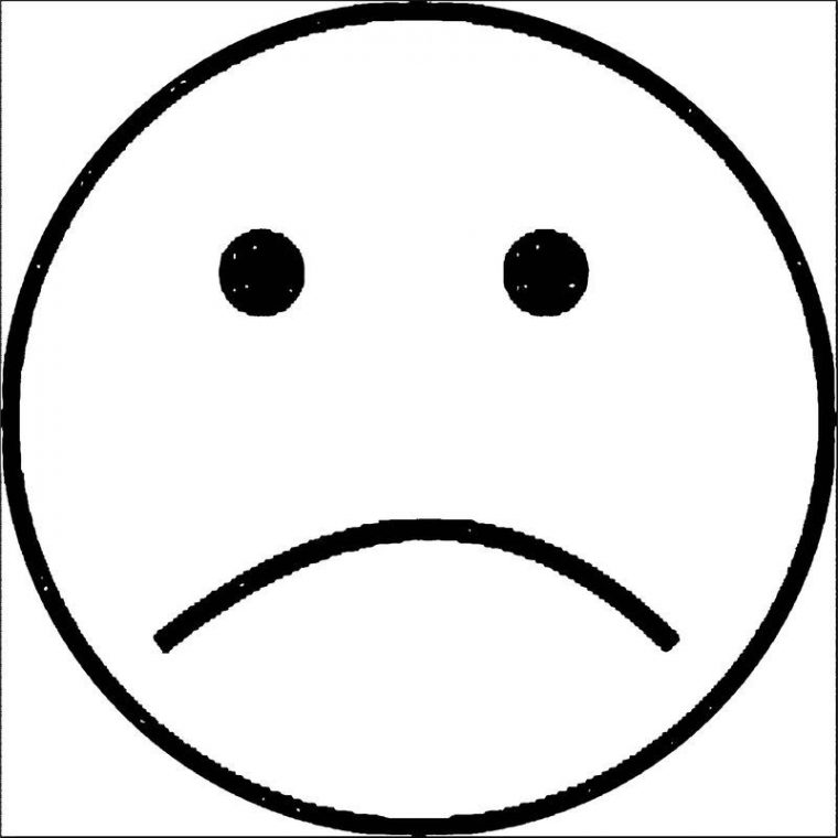 sad face coloring page