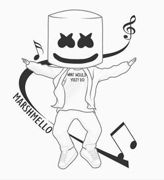 dj marshmello coloring pages