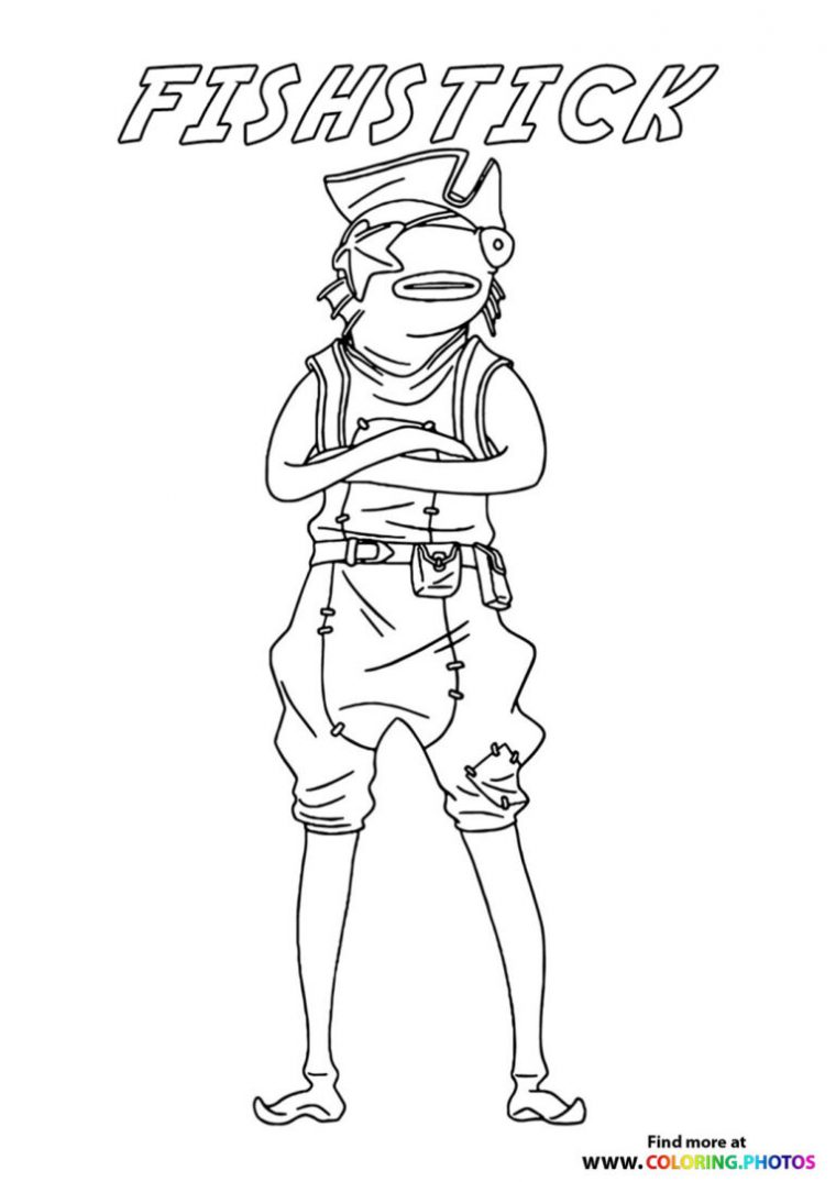 fortnite fishstick coloring pages