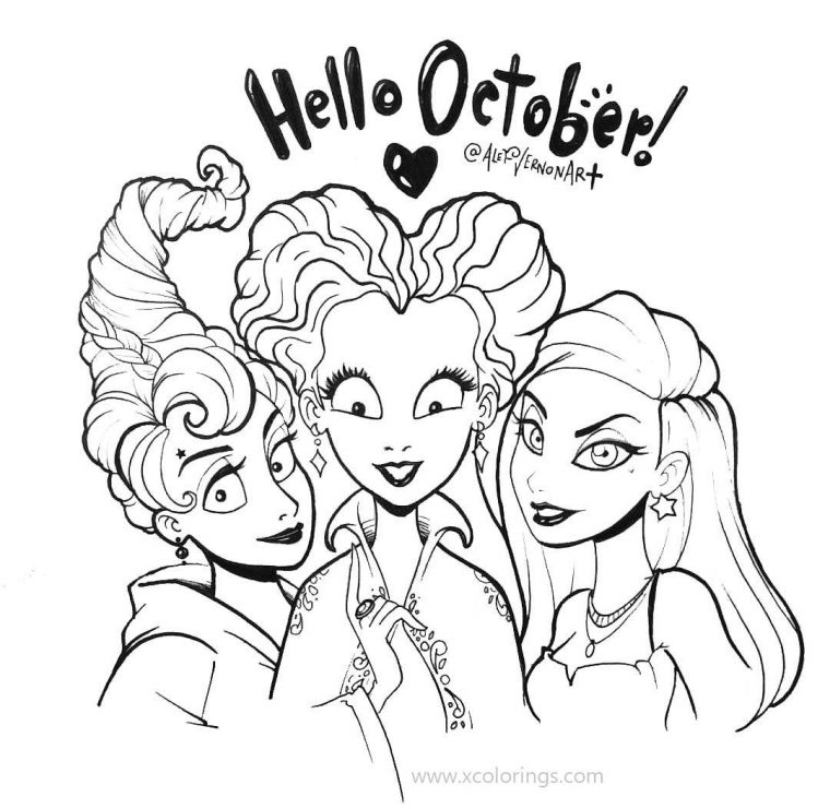 printable hocus pocus coloring pages