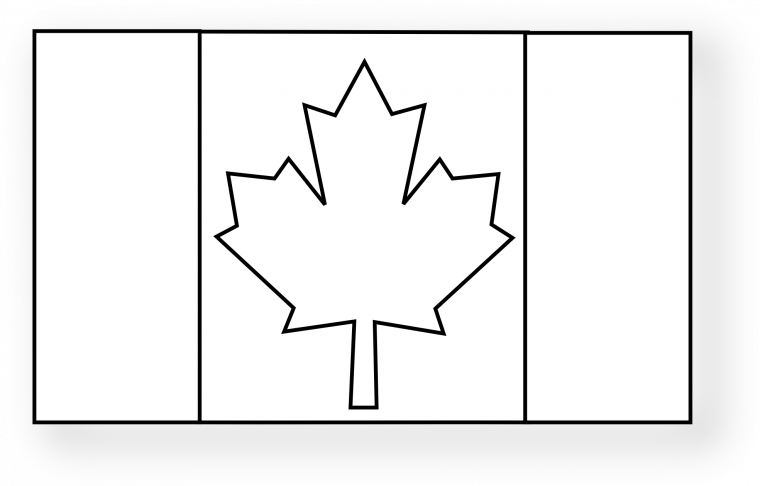 canadian flag coloring page