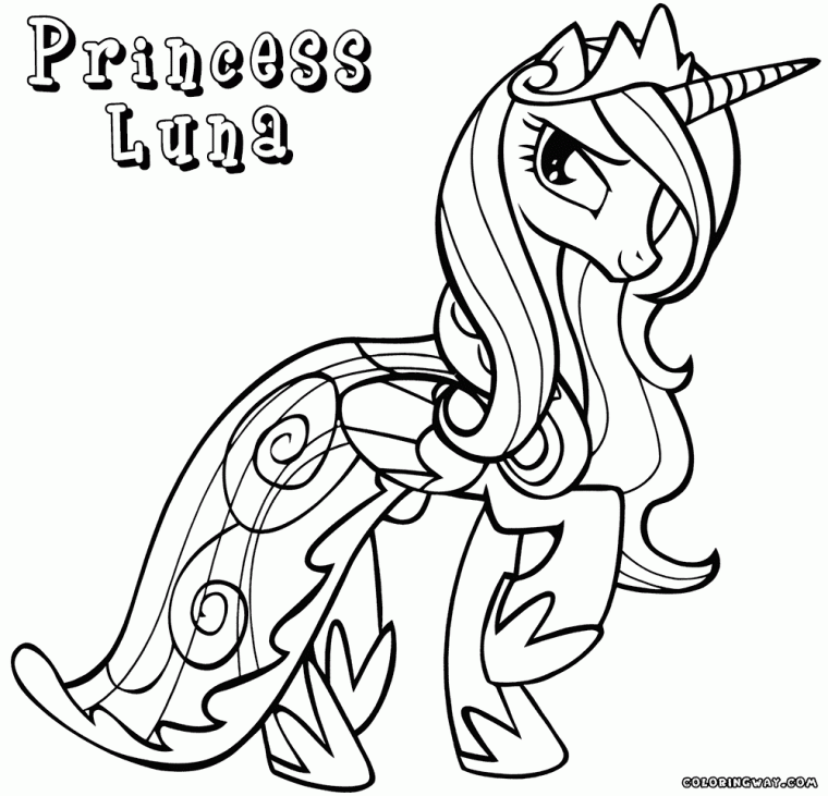 my little pony coloring pages princess luna