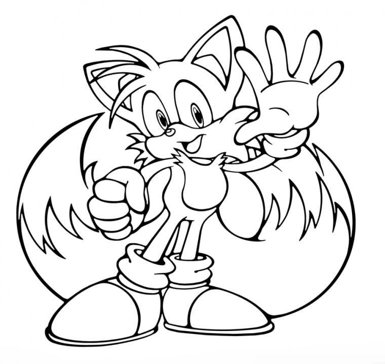 classic tails coloring pages