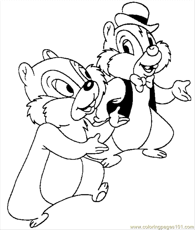 chip n dale coloring pages
