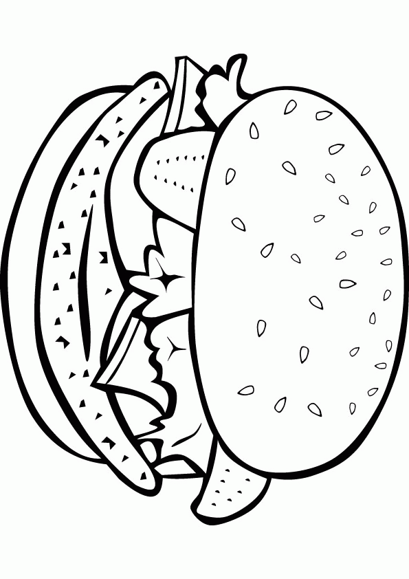 burger coloring page