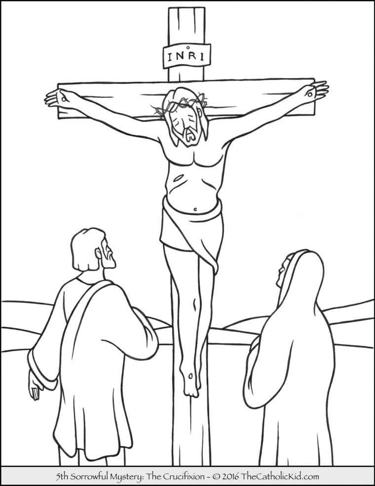 crucifixion coloring page