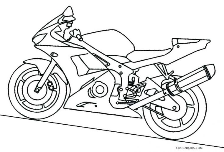 police motorcycle coloring page