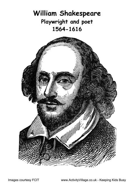 shakespeare coloring pages