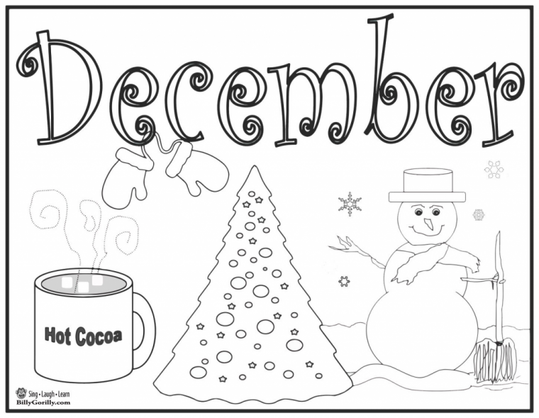 coloring pages december