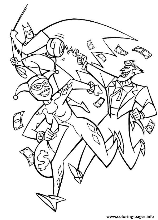 mad love harley quinn and joker coloring pages