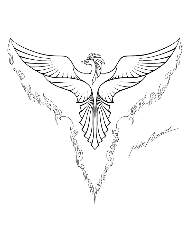 phoenix bird coloring pages