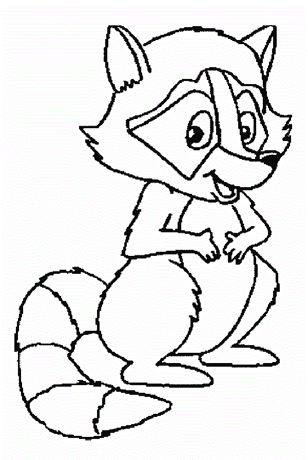 cute raccoon coloring pages