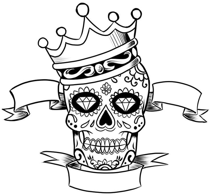red skull coloring page