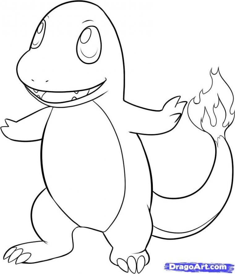 charmander pokemon coloring page