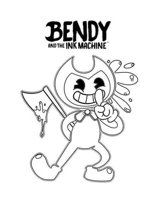 bendy and the ink machine coloring page