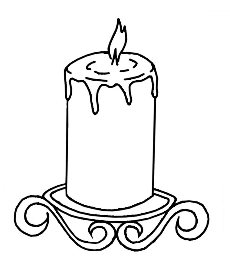 candles coloring page