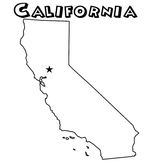 california coloring page