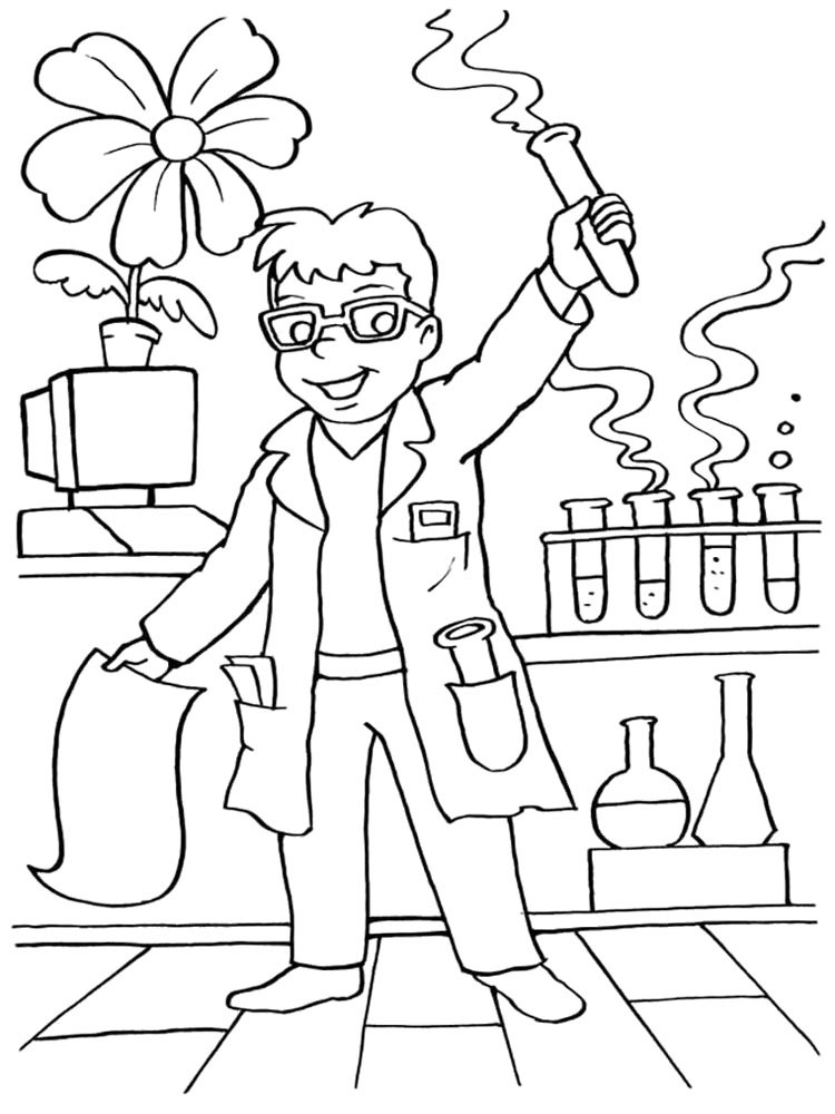 chemistry coloring page