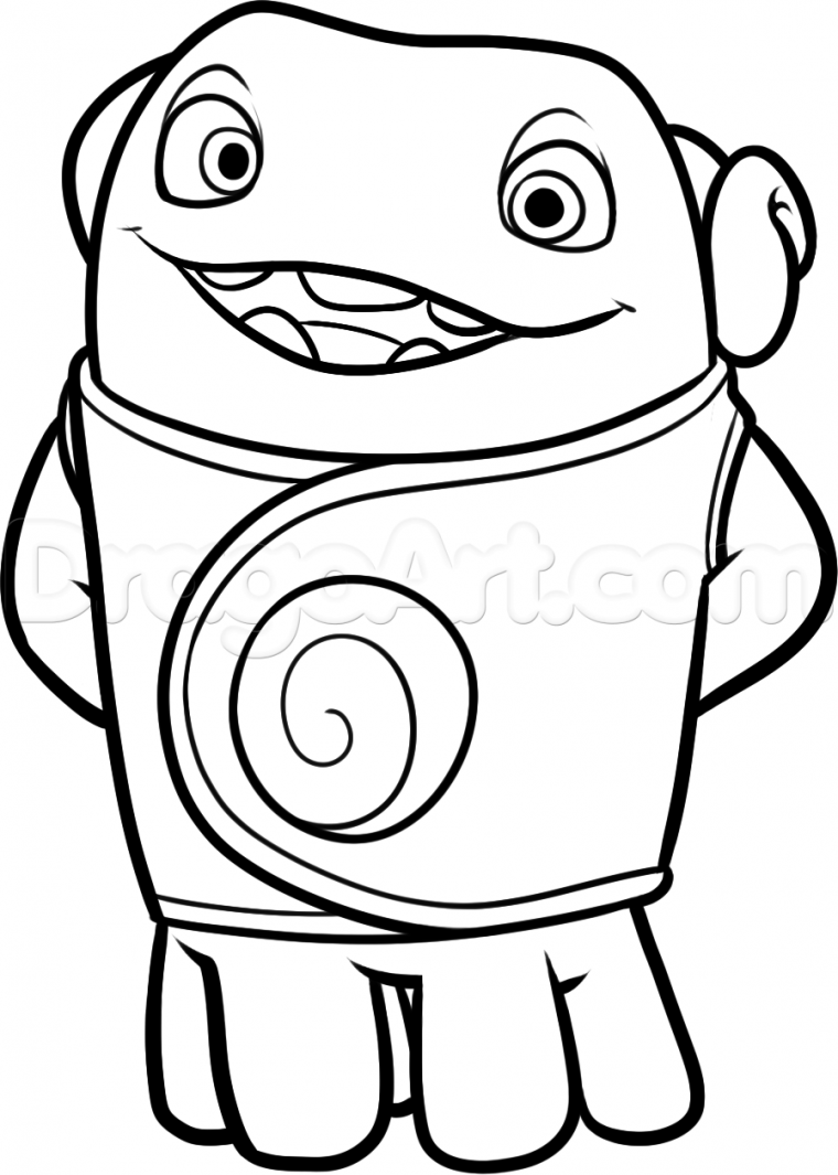 home the movie coloring pages