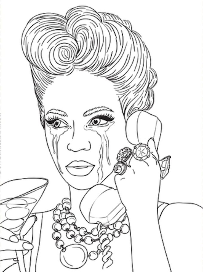 beyonce coloring page