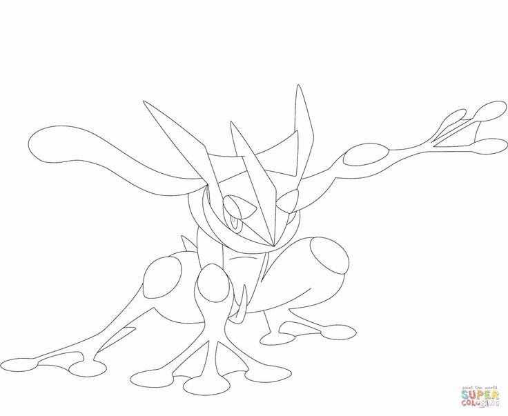 ash greninja coloring page