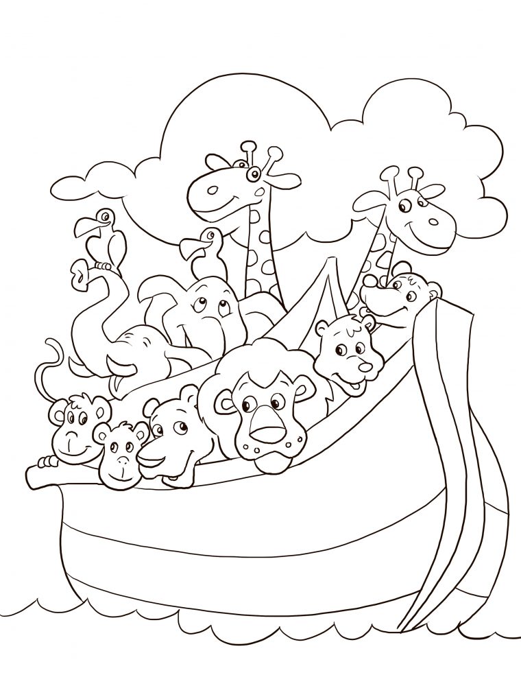 free noah ark coloring pages