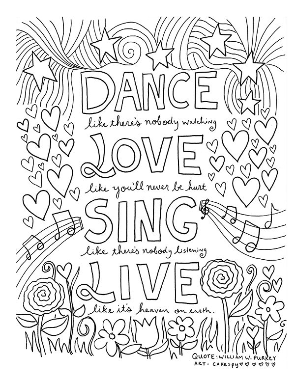 i love dance coloring pages