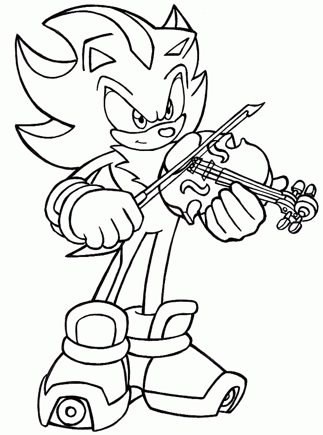 shadow sonic the hedgehog coloring pages
