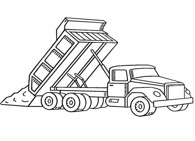 construction truck coloring page