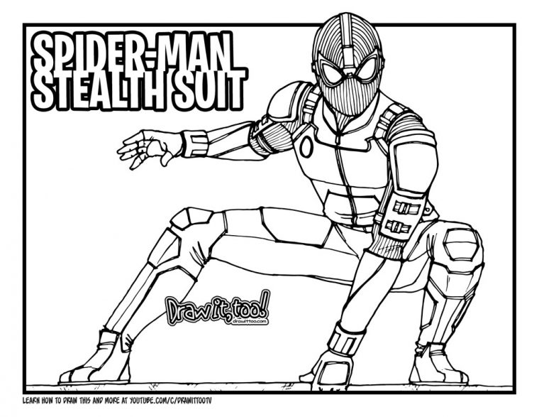 spiderman far from home coloring pages