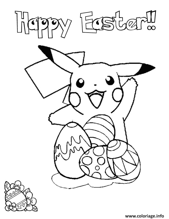 pokemon easter coloring pages