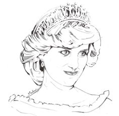 diana coloring page