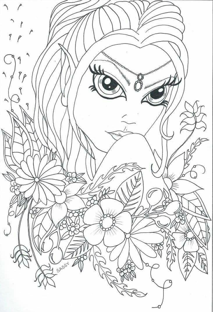 coloring page fantasy