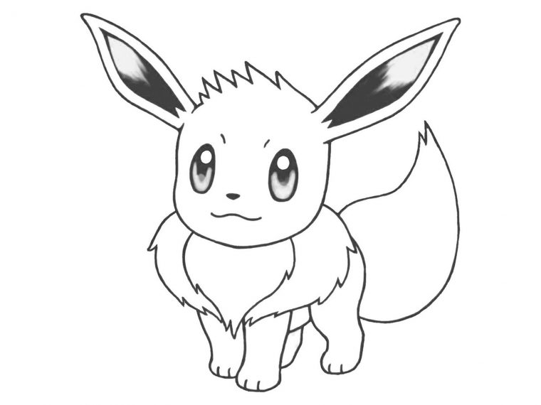 eevee cute pokemon coloring pages