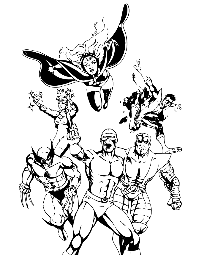 xmen coloring pages