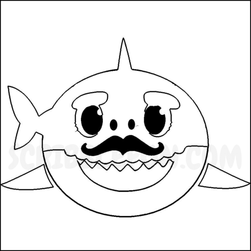 daddy shark coloring page