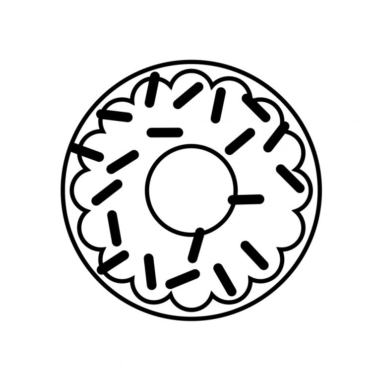 coloring pages donut