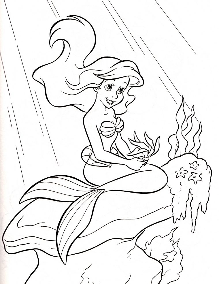 ariel princess coloring page