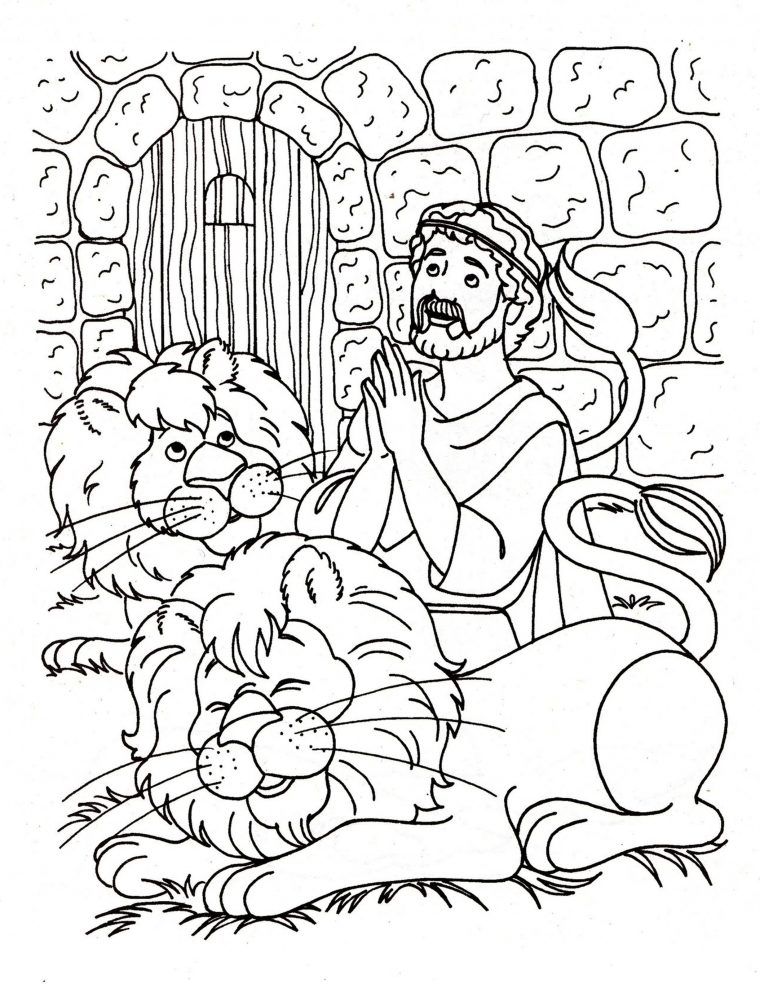 daniel in the lions den coloring pages