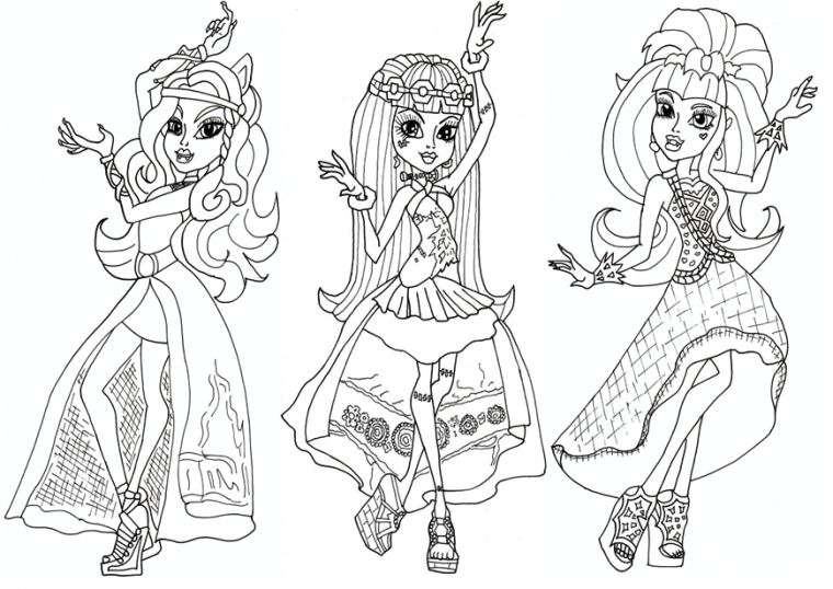 rainbow high printable coloring pages