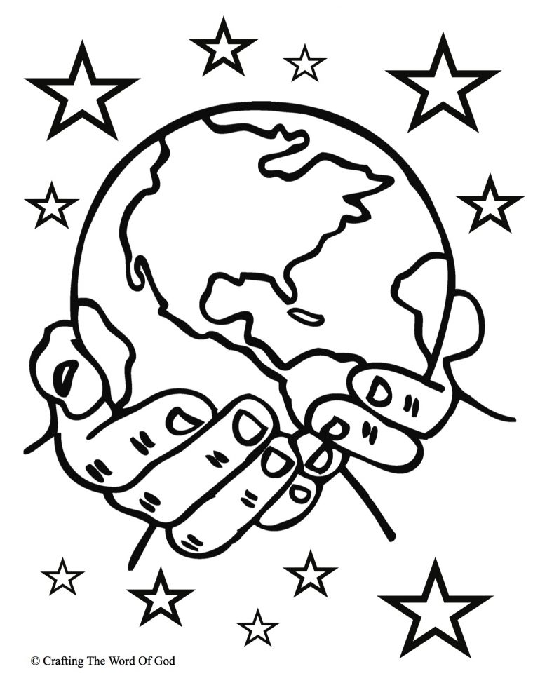 god created the world coloring pages