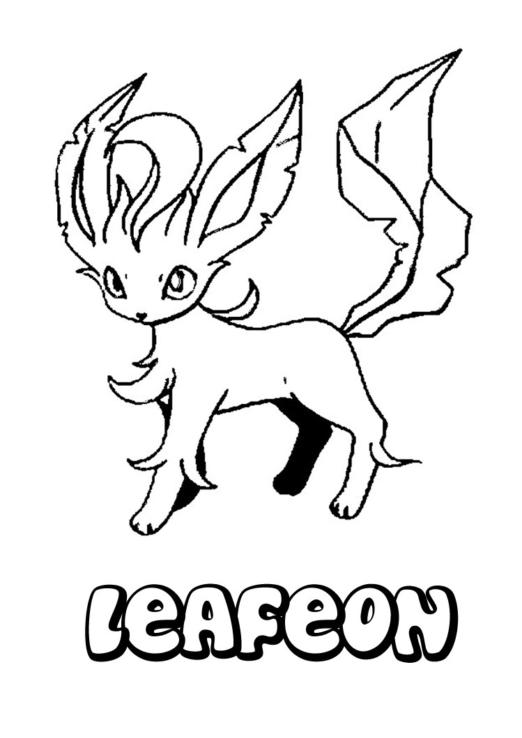 pokemon leafeon coloring pages